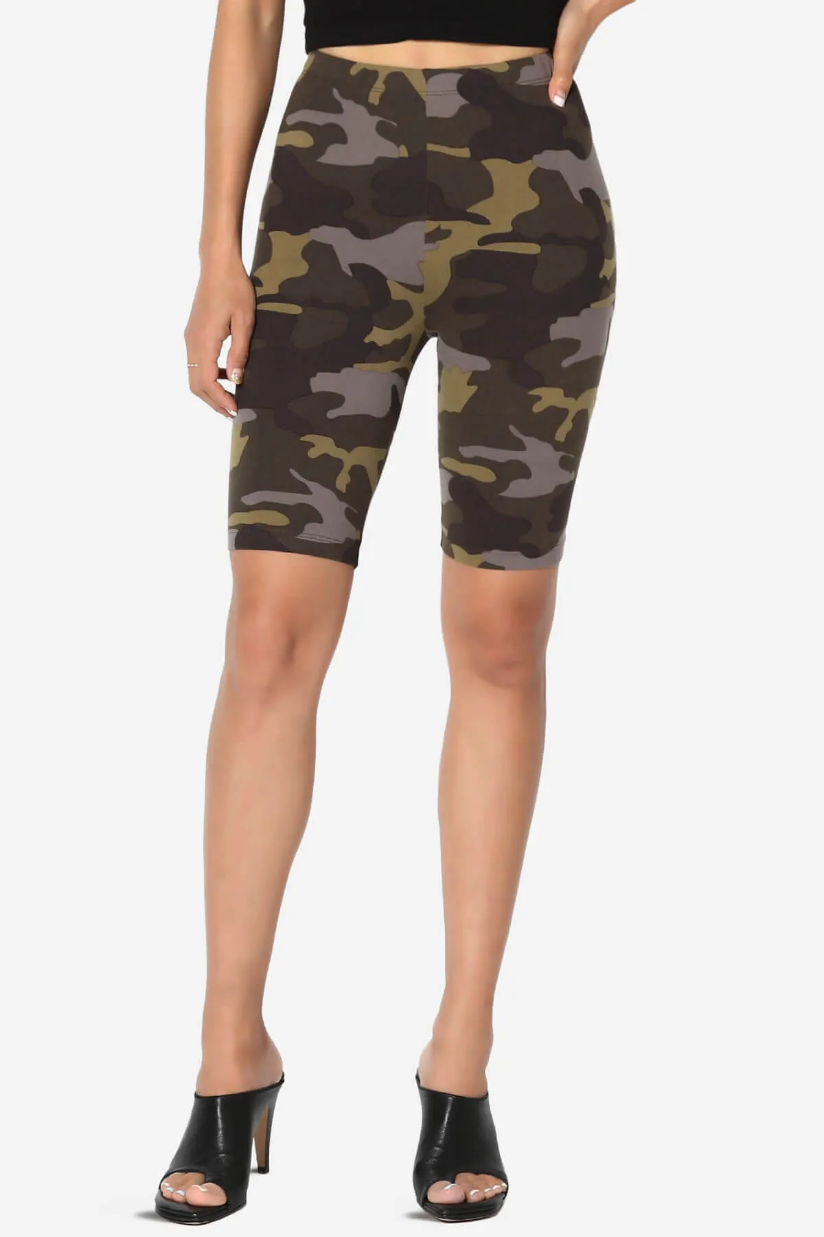 Michigan Camo Print Microfiber Bike Short Leggings