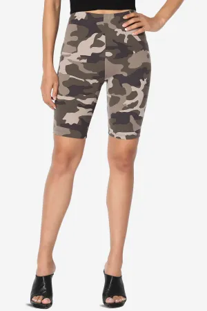 Michigan Camo Print Microfiber Bike Short Leggings