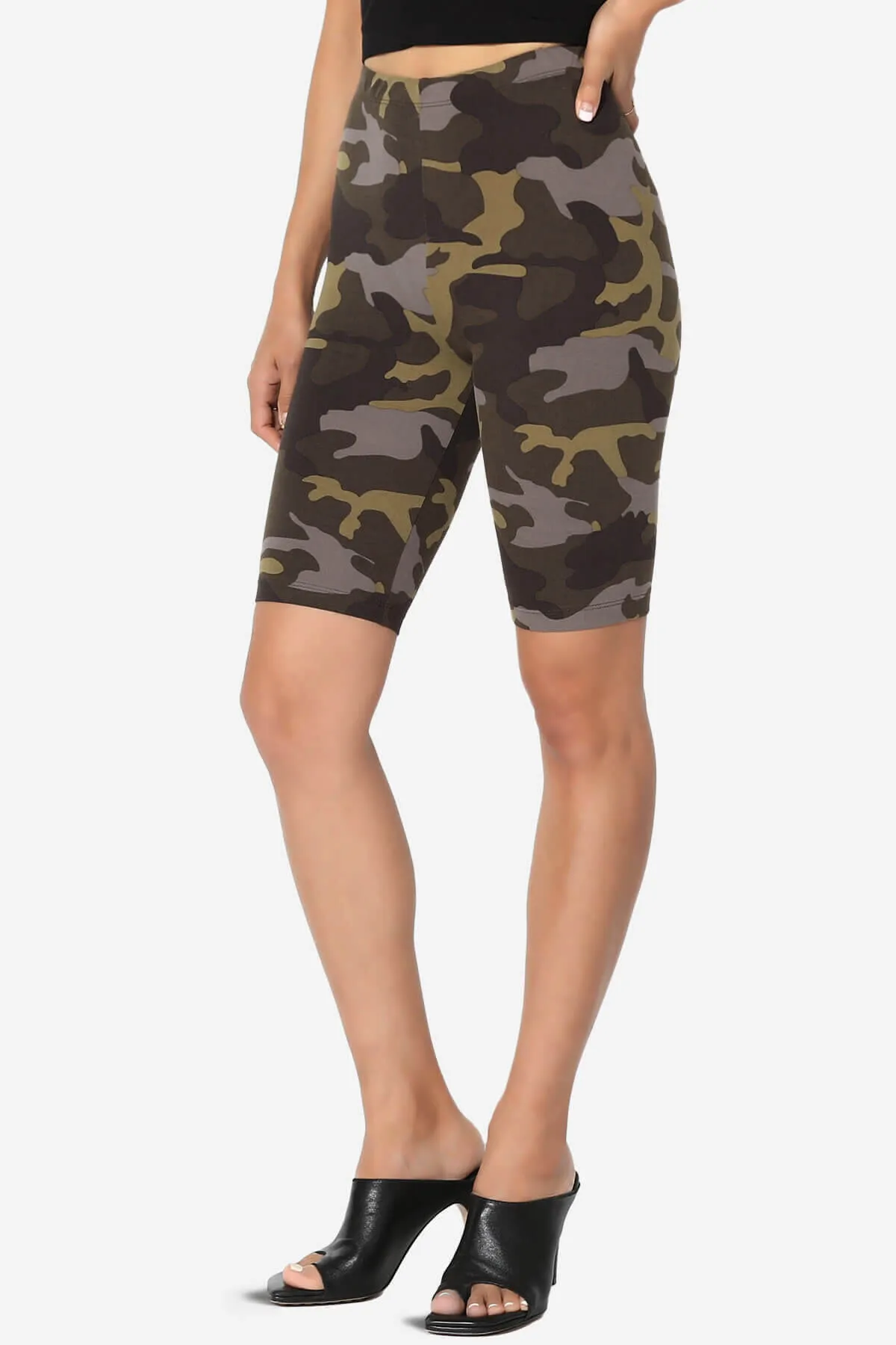 Michigan Camo Print Microfiber Bike Short Leggings