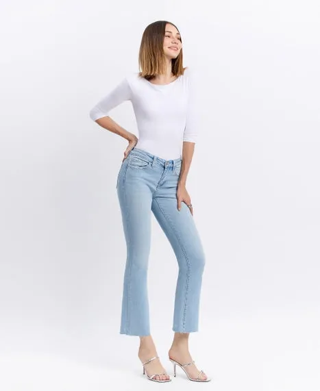 Mid Rise Ankle Bootcut Jeans
