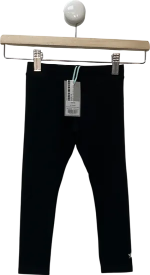 Mintie by Mint Velvet Black Star Embroidered Leggings 4 Years