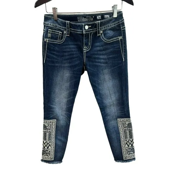 Miss Me Jeans | Miss Me Born To Be Boho Signature Ankle Skinny Jean's| Color: Bl