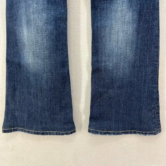 Miss Me Jeans Women's Size 27(4)Signature Boot Crystal Metallic Stitching Bling