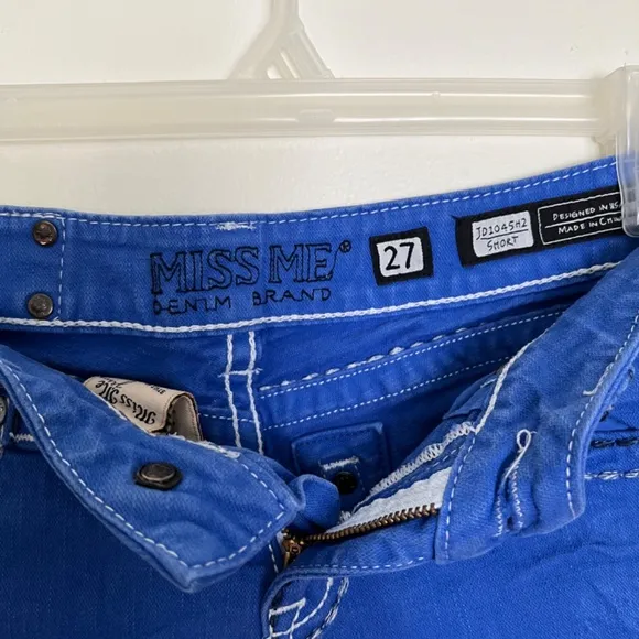 Miss Me Royal Blue Denim Shorts in Size 27
