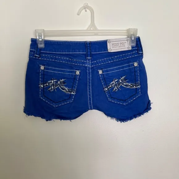 Miss Me Royal Blue Denim Shorts in Size 27