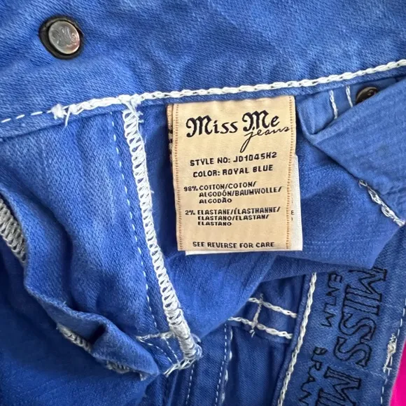 Miss Me Royal Blue Denim Shorts in Size 27
