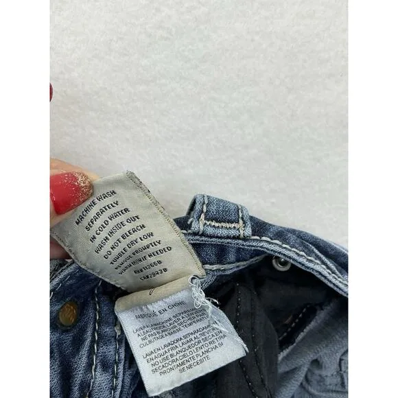 Miss Me Skinny Jeans Women's Stretch Denim Sequins Grunge Western Size 29 Blue