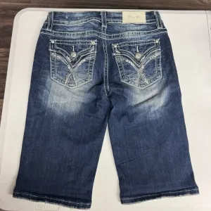 Miss Me women’s denim Jean shorts Mid-rise Bermuda size 26