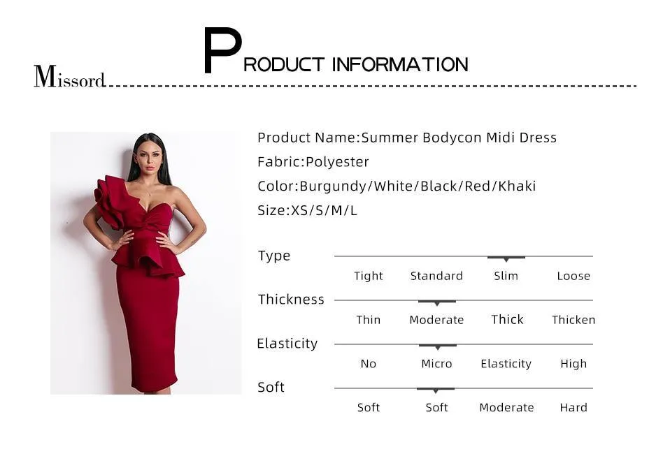 Missord Elegant Club Bodycon Off Shoulder Bandage Dress