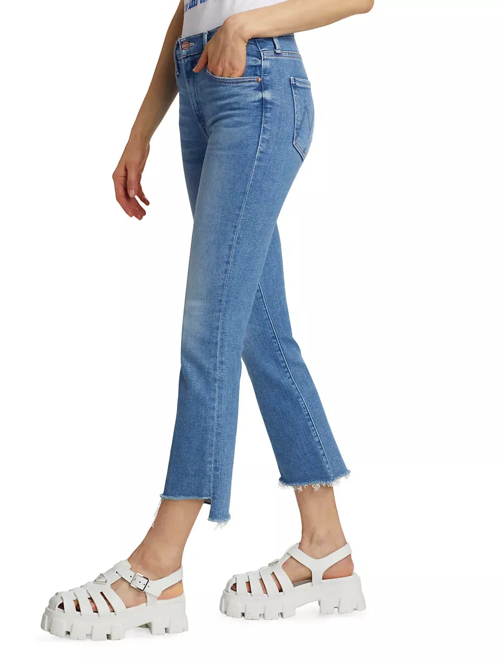 MOTHER THE INSIDER CROP STEP FRAY