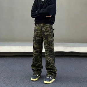 Multi-Pocket Camouflage Pants