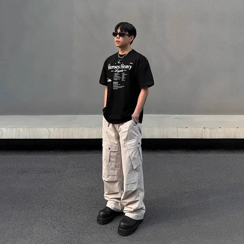 Multi-pocket Straight-leg Cargo Pants