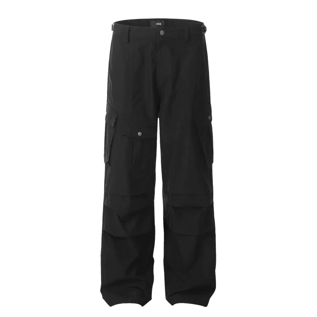 Multi-pocket Straight-leg Cargo Pants