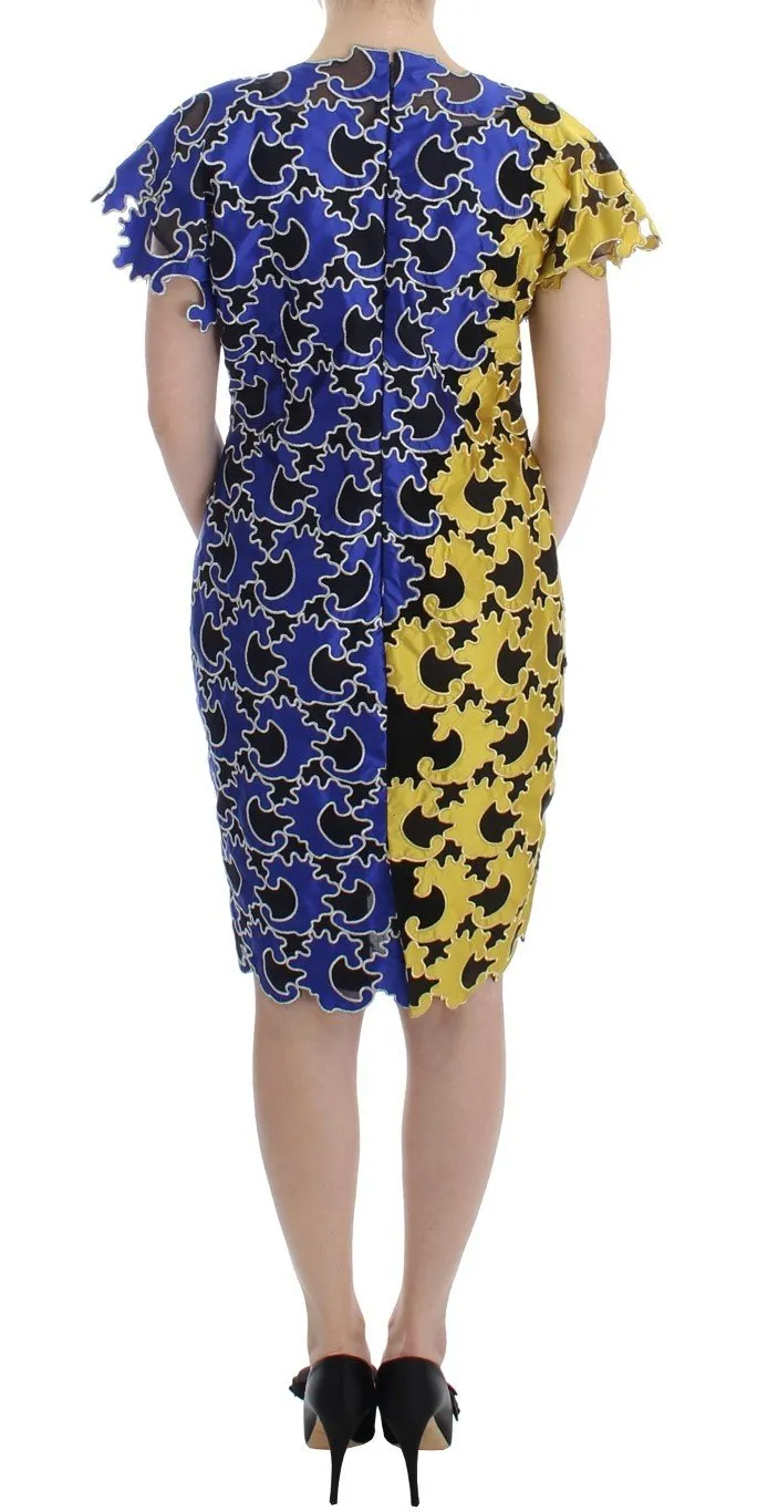 Multicolor Sheath Wiggle Dress