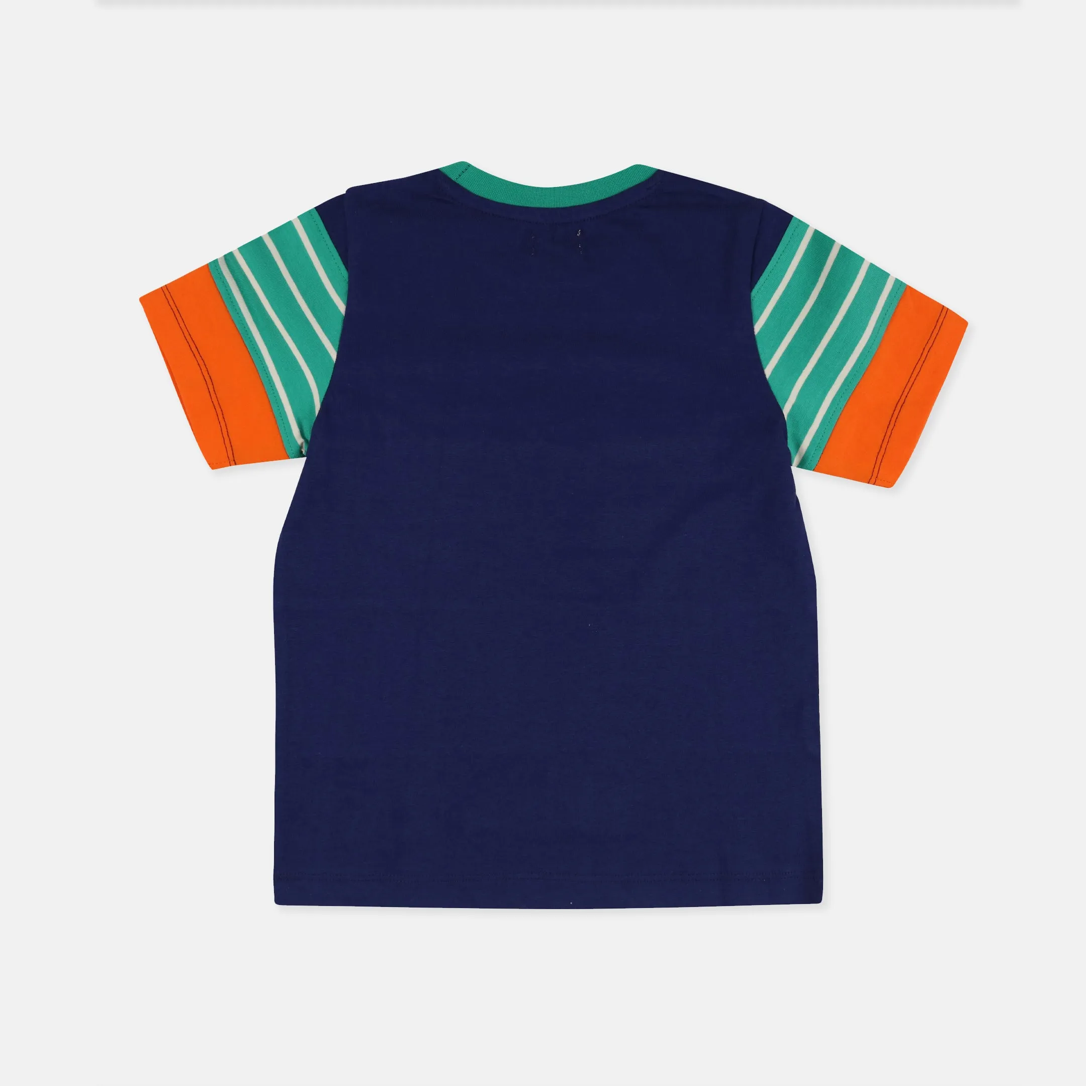 Multicoloured Tiger And Crocodile Applique T-Shirt