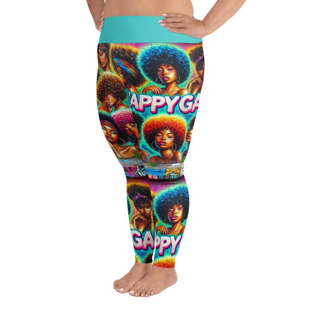 Nappy Gang Female Dark Turquoise Plus Size Leggings