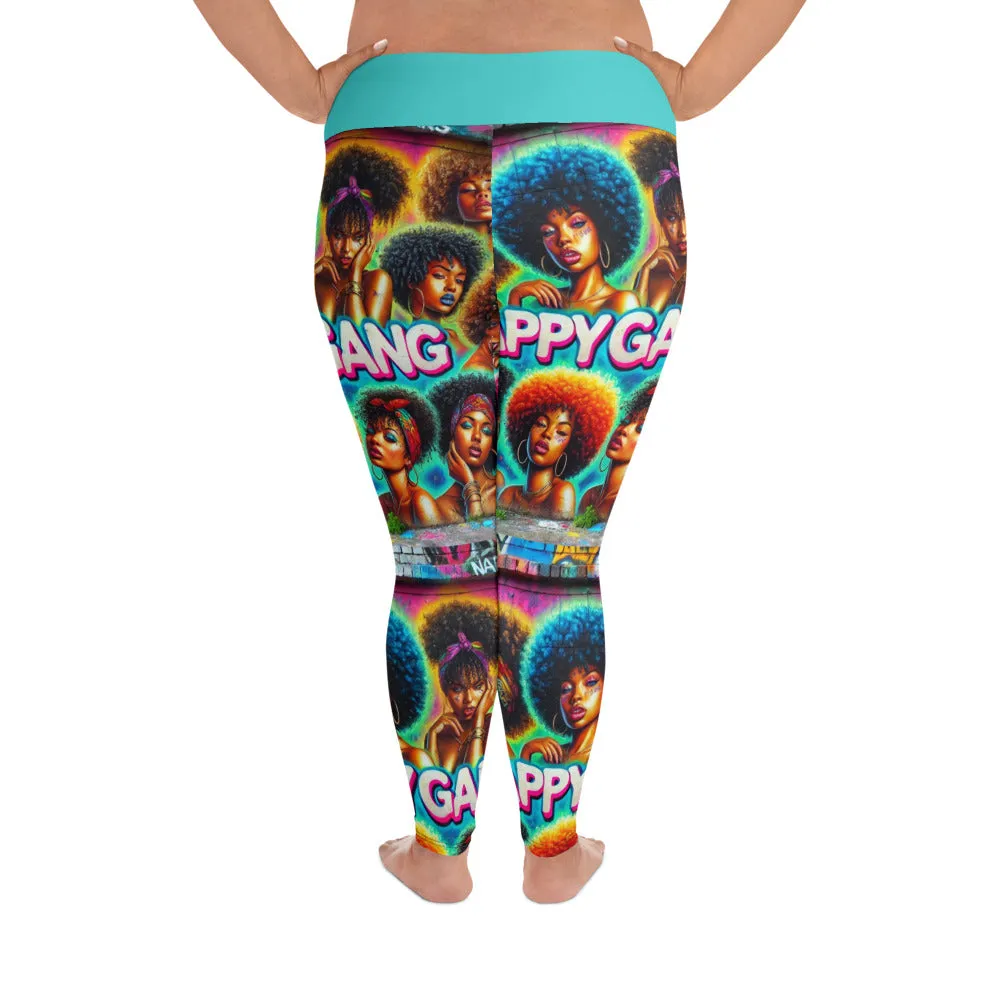 Nappy Gang Female Dark Turquoise Plus Size Leggings