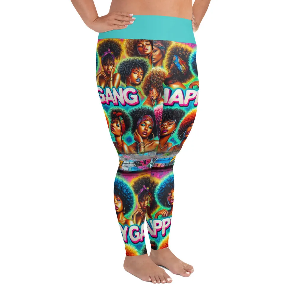 Nappy Gang Female Dark Turquoise Plus Size Leggings