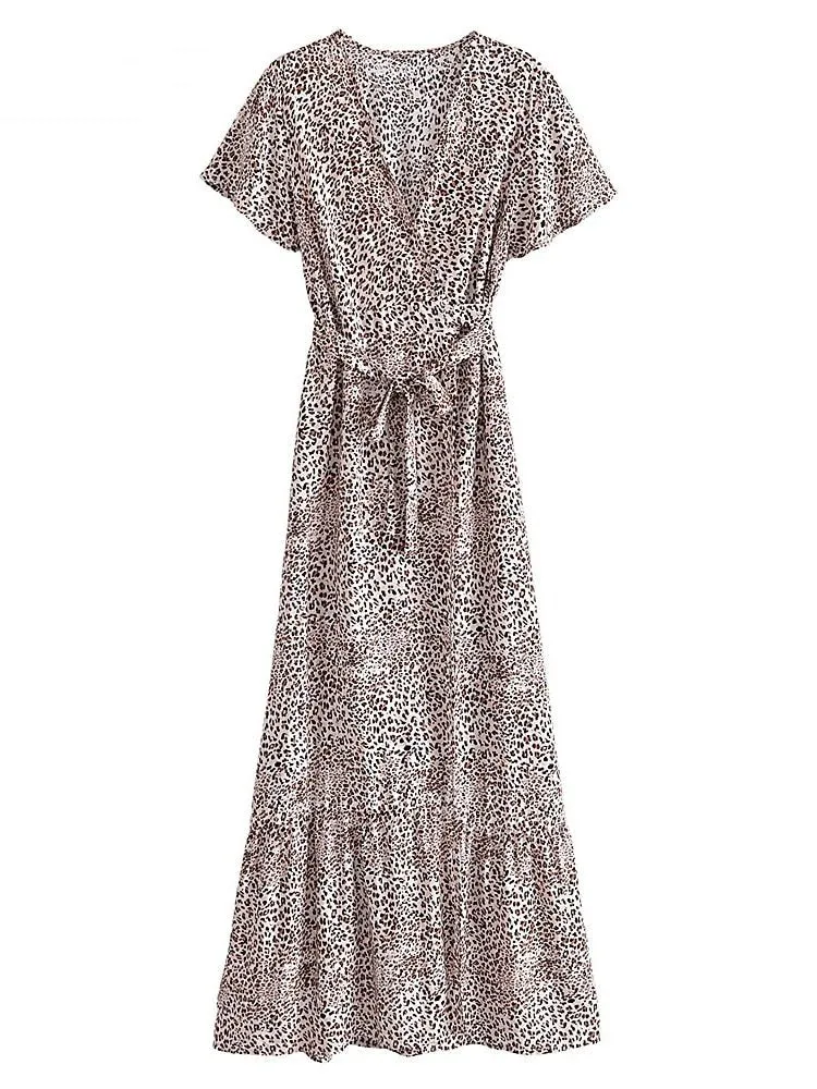 NATASHA Bohemian Floral Summer Wrap Dress