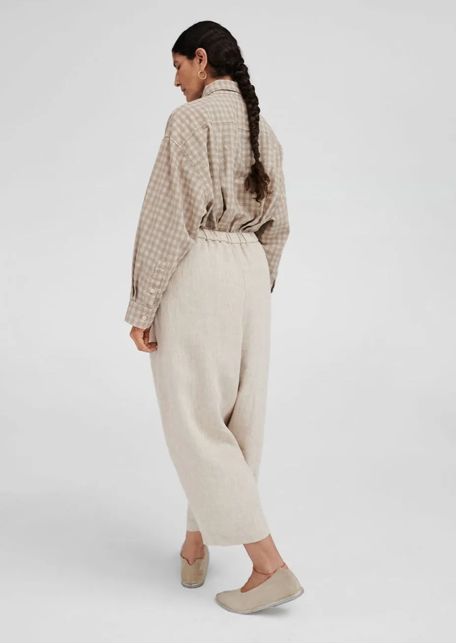 Natural Linen Maxi Pants, Linen