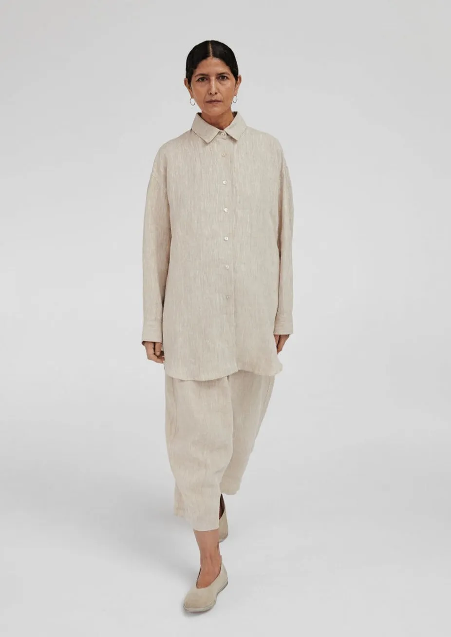 Natural Linen Maxi Pants, Linen