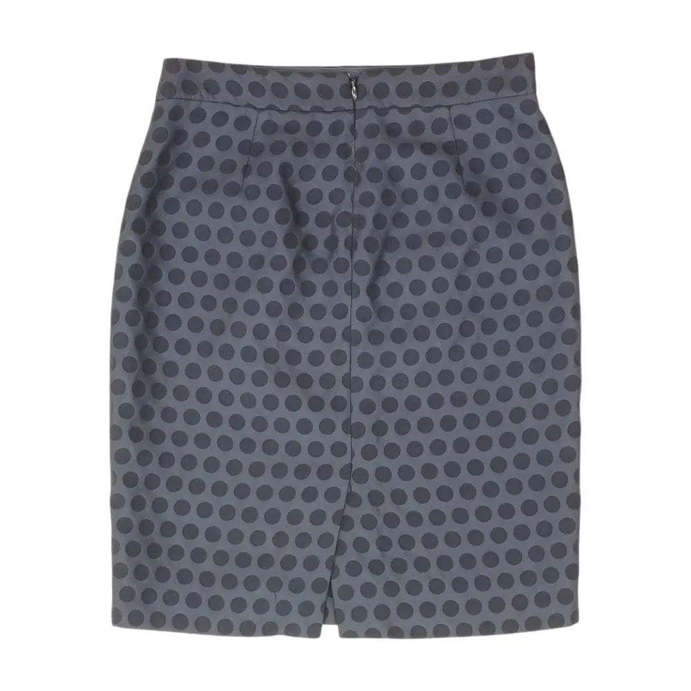 Navy Polka Dot Midi Skirt
