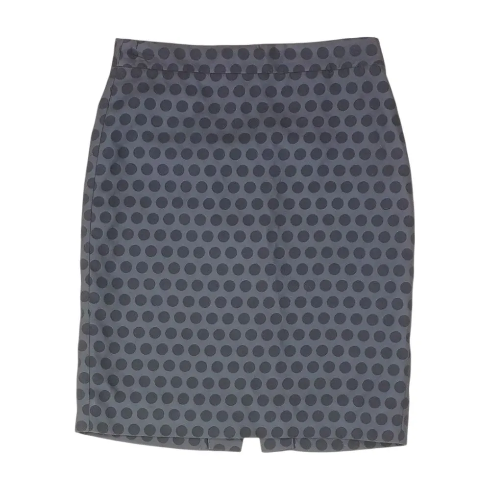Navy Polka Dot Midi Skirt