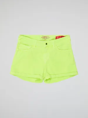 Neon Denim Shorts