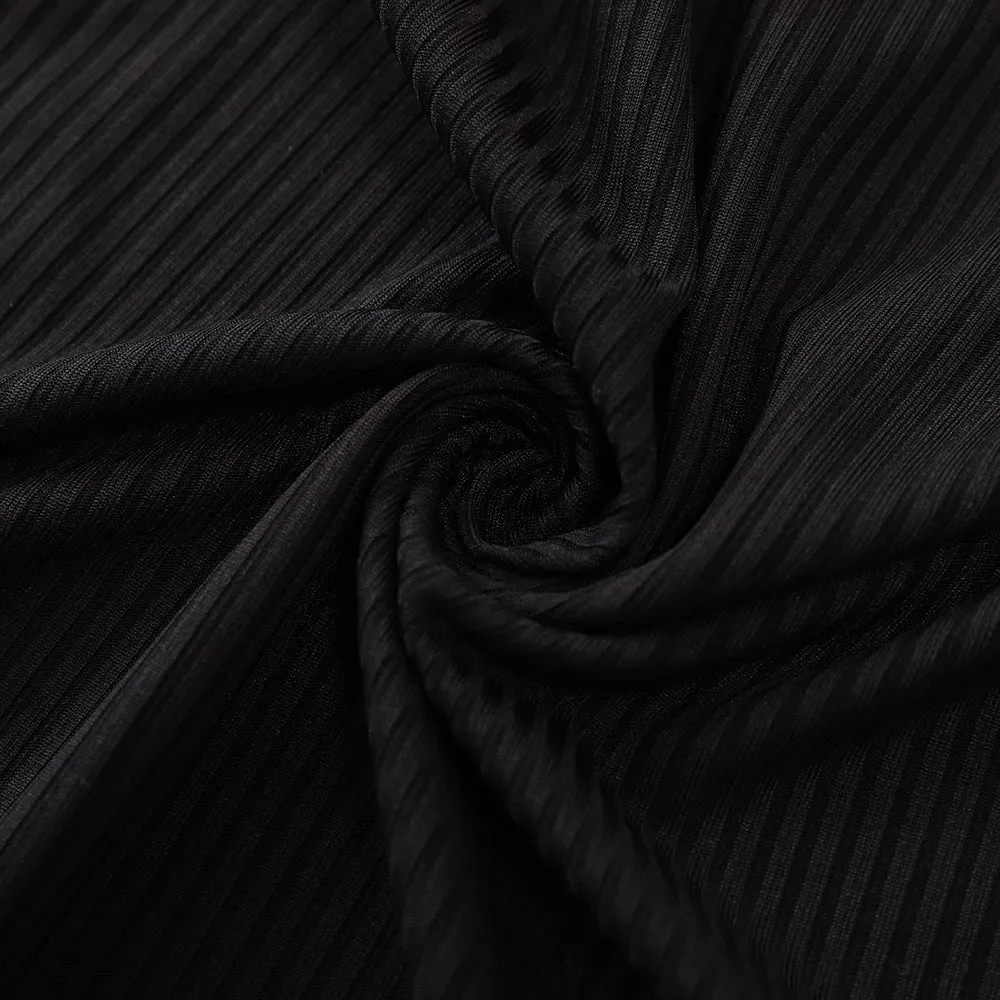 New Pure Color Sexy Off-the-shoulder Thread High Elastic Slim Bottoming Dress