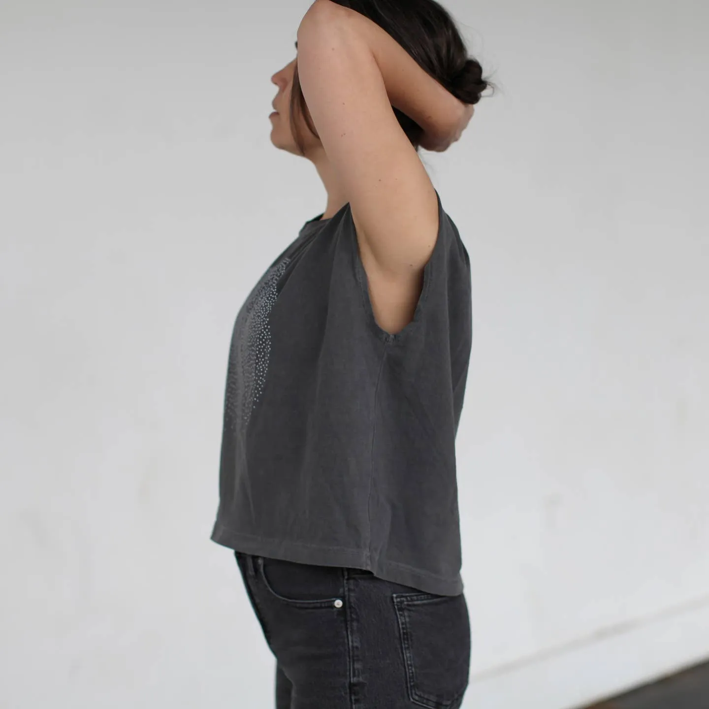 NEW! Snow Globe Full Moon Muscle Tank in Black by Blackbird Supply Co.