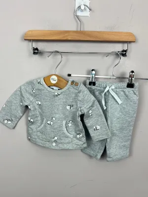 Newborn Little White Company Panda tracksuit