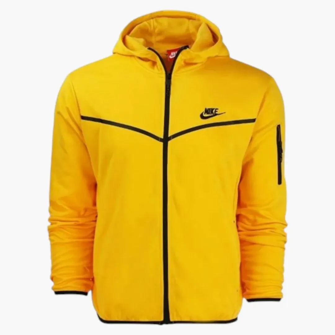 Nike Kids Tech Fleece Full Zip Hoodie & Joggers Set Yellow