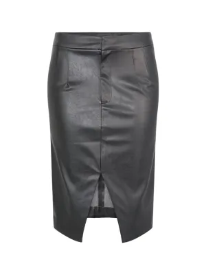Nonchalant Leo Vegan Leather Skirt in Black