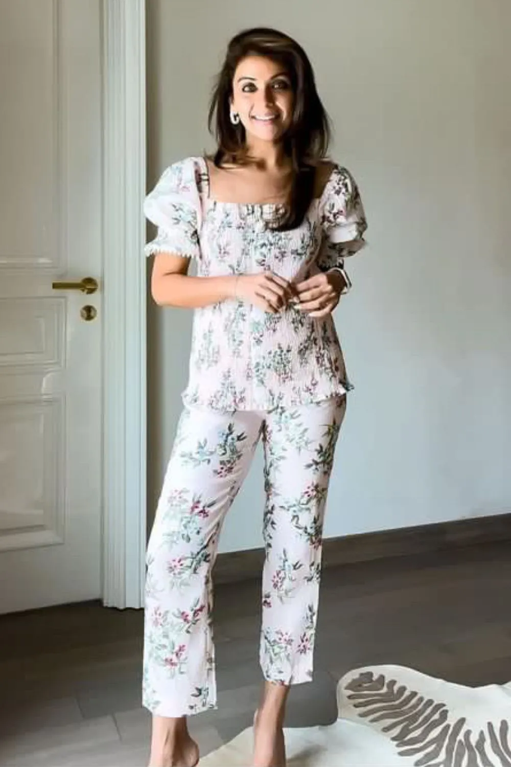 Nriti Shah In Our Smocked Lace Co-ord Set