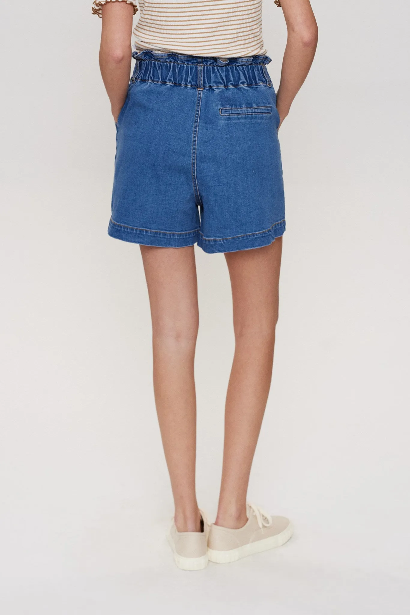 NULULU DENIM SHORTS - Medium Blue Denim