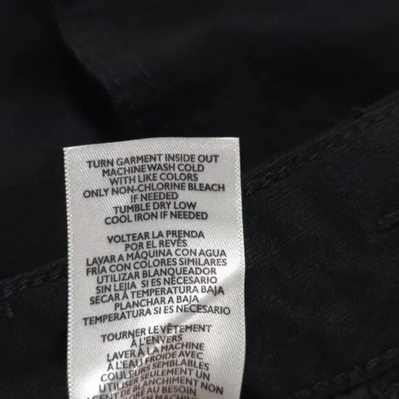 NWOT REBECCA MINKOFF Tapered Black Jeans High Rise Cotton Rayon Poly Spandex 18W