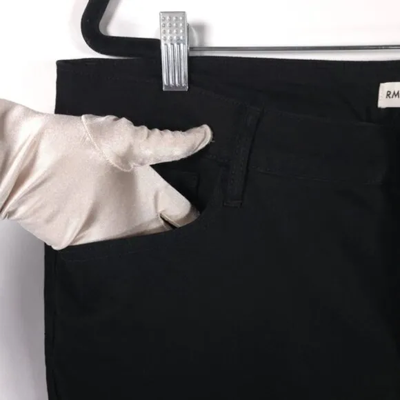 NWOT REBECCA MINKOFF Tapered Black Jeans High Rise Cotton Rayon Poly Spandex 18W