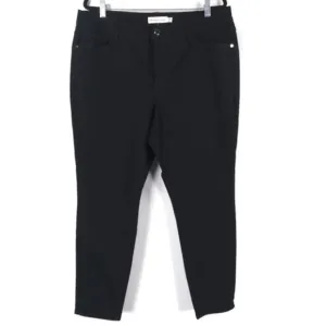NWOT REBECCA MINKOFF Tapered Black Jeans High Rise Cotton Rayon Poly Spandex 18W