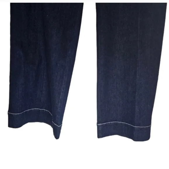 NWT Anthropologie Avec Les Filles Women's Dark Blue Wide-Leg Jeans Size 29