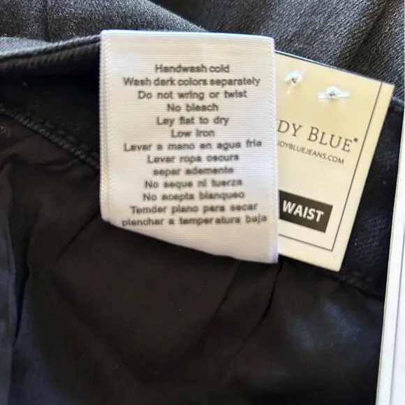 NWT Judy Blue Black Wide Crop Button-Fly Jeans