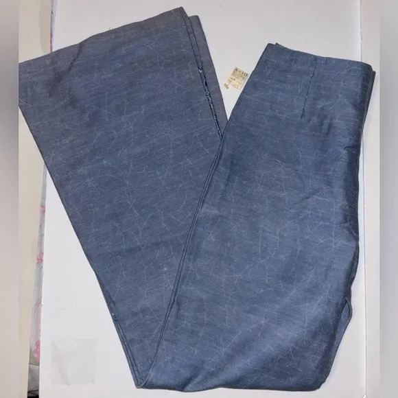 NWT VINTAGE‎ RARE! 70s High Waisted Wide Leg Bell Bottom Embroidered Jeans 13/14