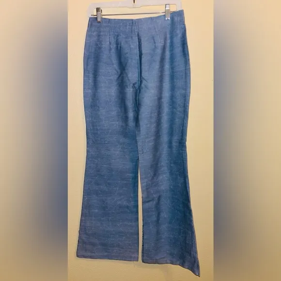 NWT VINTAGE‎ RARE! 70s High Waisted Wide Leg Bell Bottom Embroidered Jeans 13/14