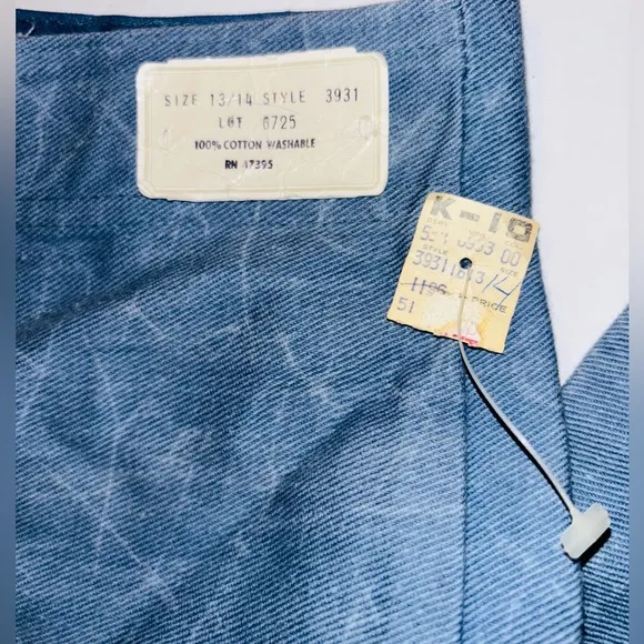 NWT VINTAGE‎ RARE! 70s High Waisted Wide Leg Bell Bottom Embroidered Jeans 13/14