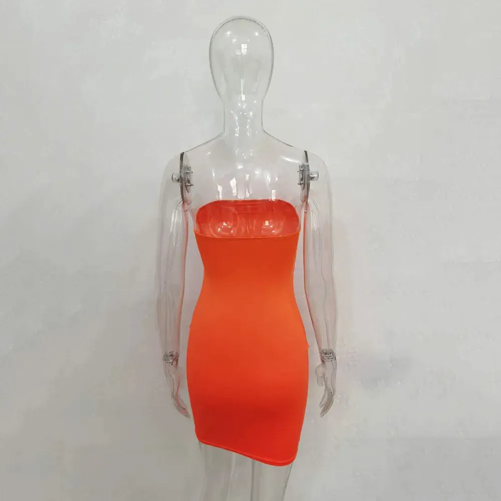 Off Shoulder Tube Bodycon Strapless Dress