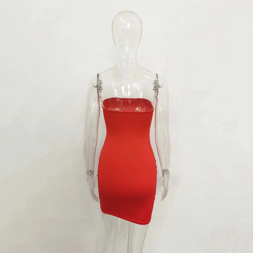 Off Shoulder Tube Bodycon Strapless Dress