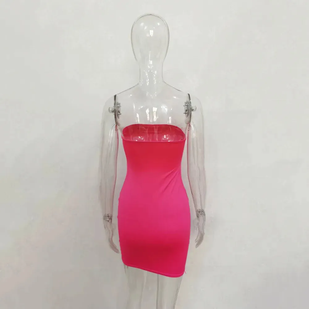 Off Shoulder Tube Bodycon Strapless Dress