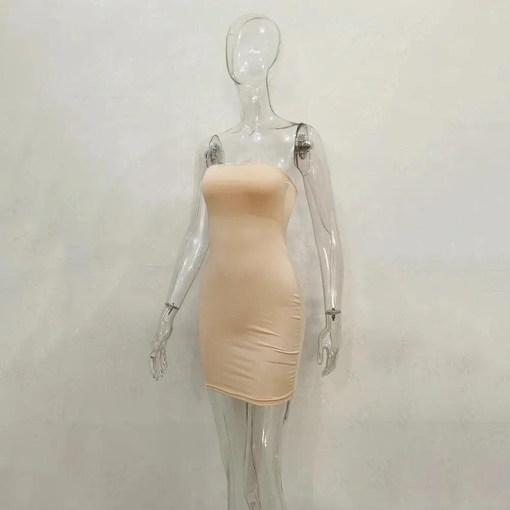 Off Shoulder Tube Bodycon Strapless Dress