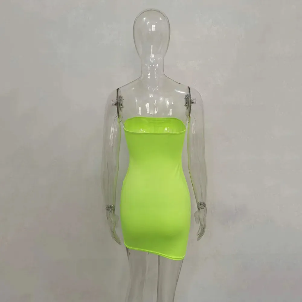 Off Shoulder Tube Bodycon Strapless Dress