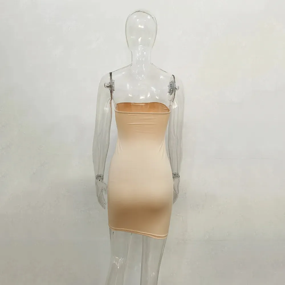 Off Shoulder Tube Bodycon Strapless Dress