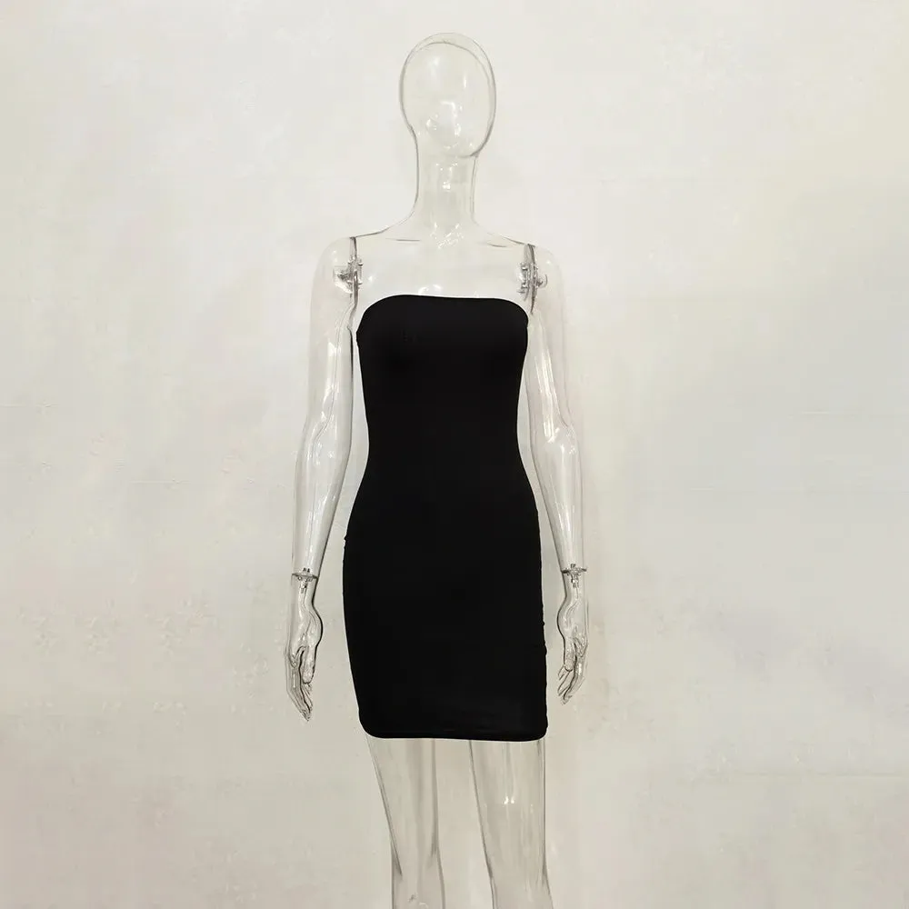 Off Shoulder Tube Bodycon Strapless Dress